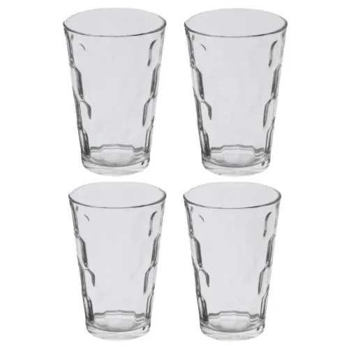 Ms Set De 4 Vasos De Vidrio 400ml