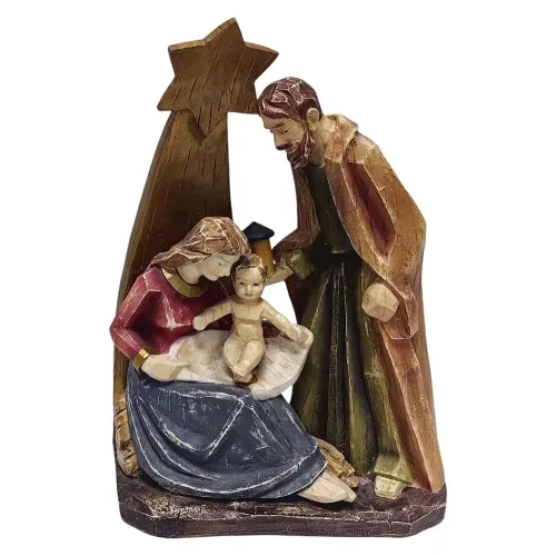 Decoración Holiday Time nacimiento Navidad - 26 cm