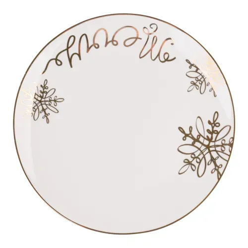 Plato Holiday Time copo de nieve Navidad - 26 cm