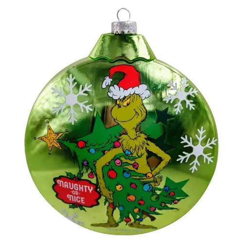 Adorno Grinch irrompible plano decorativo para Navidad - 15 cm