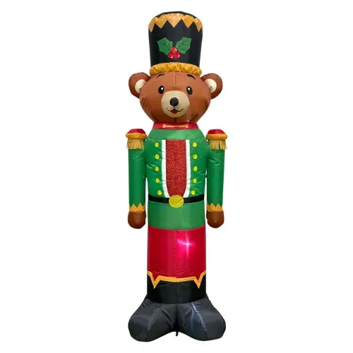 Inflable Holiday Time Oso Cascanueces decorativo para Navidad - 1.21 m