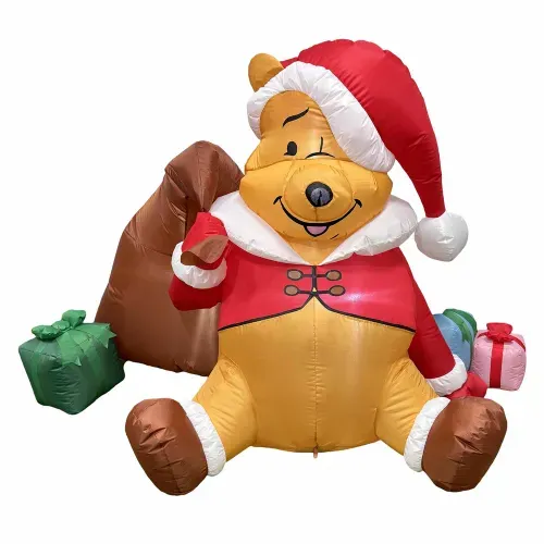 Inflable Disney Winnie The Pooh decorativo para Navidad - 121 cm