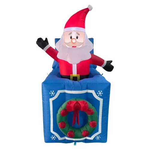 Inflable Santa Claus Holiday Time animado Navidad - 1.52 m