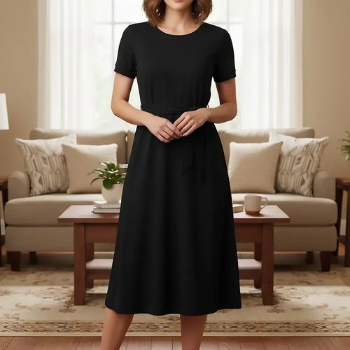 Vestido Cuello Redondo Tt