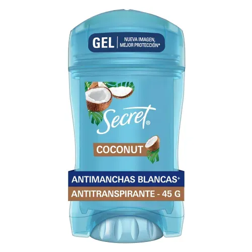 Gel Invisible Antitranspirante Secret Coconut - 45 g
