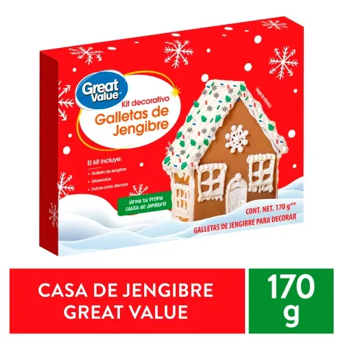 Galletas Dulces Great Value Casa Jengibre Navidad - 170 g