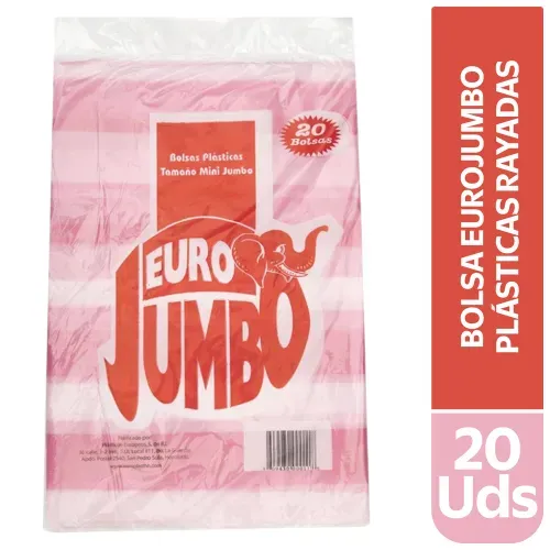 Bolsa Eurojumbo Plasticas Rayadas 20Ea