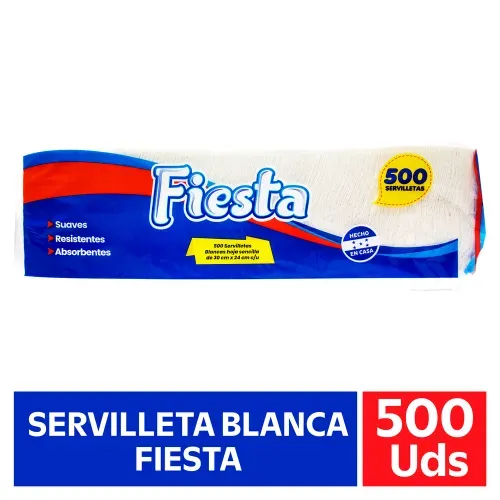 Servilleta Blanca Fiesta -500 unidades