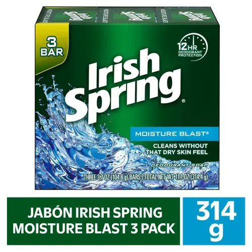 Jabón Irish Spring Moisture Blast 3 Pack - 314 g