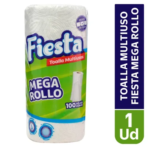 Toalla Multiuso Fiesta Mega Rollo 100Hd