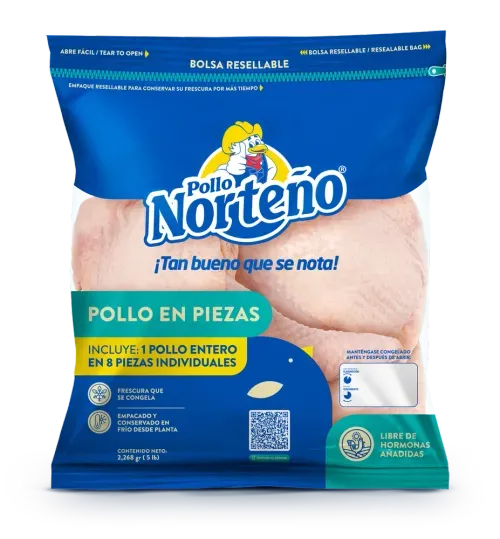 Pollo Entero Norteño en Piezas Bolsa Resellable - 5 lb