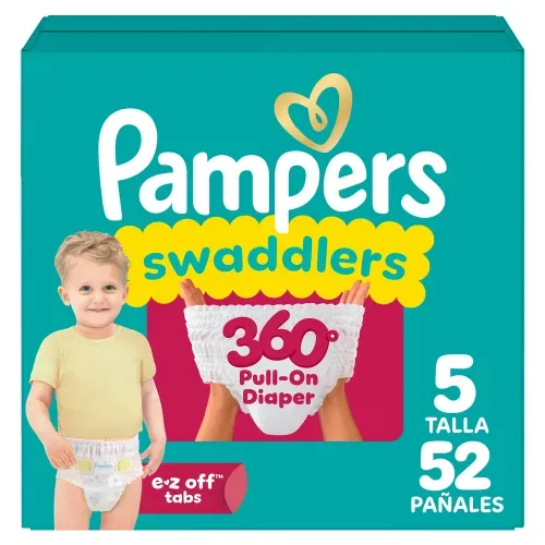 Pañales Pampers Swaddlers 360 Talla 5 12+ kg - 52 Uds