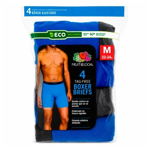 4 Pack Boxer Ajustado Fruit of the Loom
