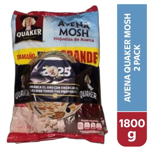 2pk Avena Quaker Mosh 1800 Gr