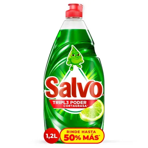 Jabón Líquido Para Trastes Salvo Limón Remueve Grasa - 1.2 L