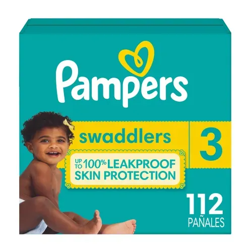 Pañales Pampers Swaddlers Etapa 3 Hasta 100% Libre de Derrames - 112 Uds