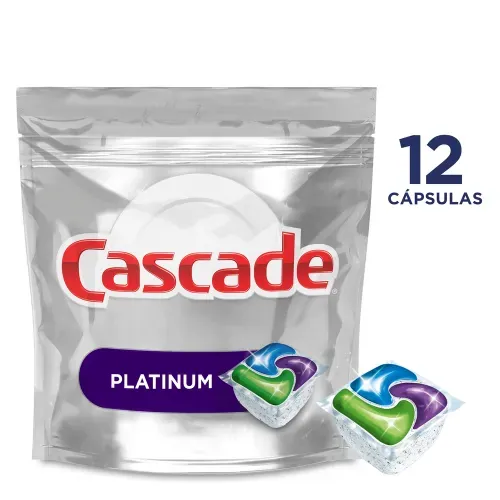 Detergente en Cápsulas para Lavaplatos Cascade Platinum - 12 Cápsulas