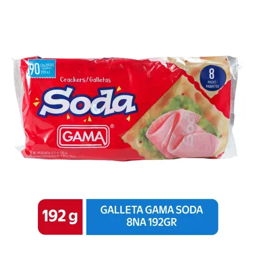Galleta Salada Gama Soda 8 Unidades - 192 g