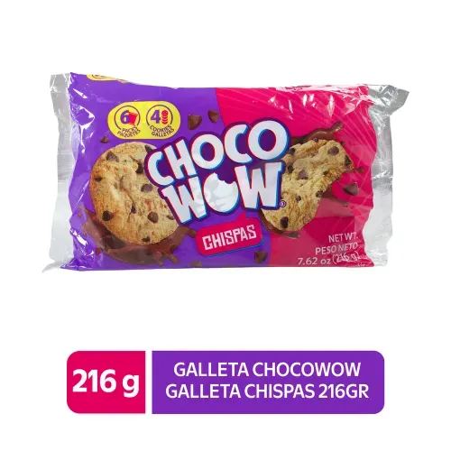 Galleta Chocowow Dulce Chispas 6 Unidades - 216 g