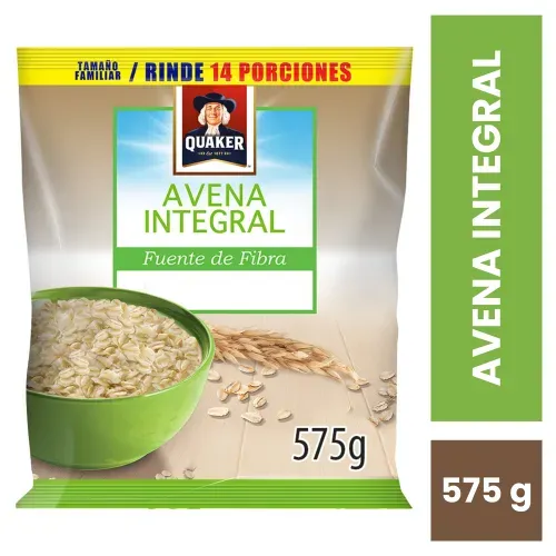 Avena Quaker integral tamaño familiar - 575 g