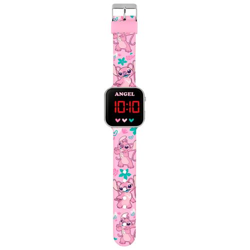 Reloj Lilo Stitch Led Correa Rosa