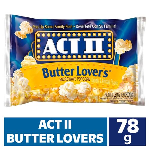 Palomitas de Maíz Marca Act II Butter Lovers - 78 g
