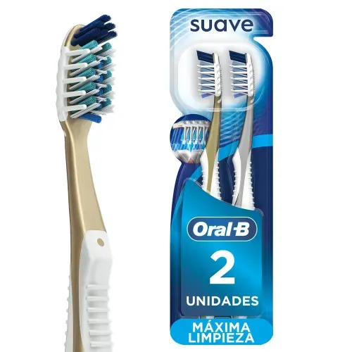 Cepillo de Dientes Oral-B 7 Beneficios Cerdas Suaves Crisscross - 2 Uds