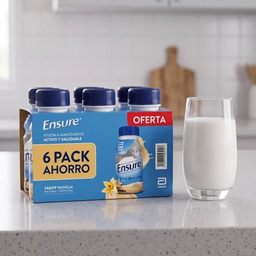 Suplemento alimenticio bebible Ensure sabor vainilla 6 pack - 1422 ml