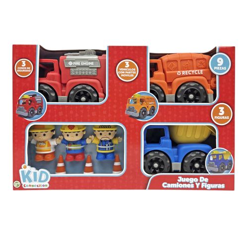 Set 3 Carritos y Figuras
