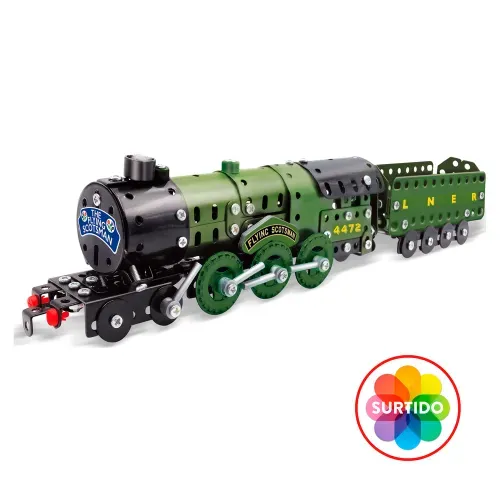 Set Construccion Metalico Tren Carro