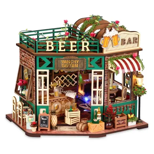 Puzzle 3d Madera Tavern Luz