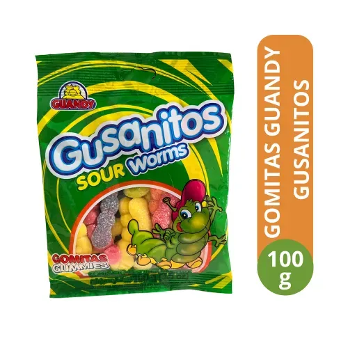 Gomitas Guandy Gusanitos Ácidos 100 - g