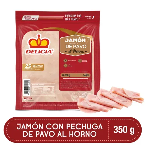 Jamón Delicia Pechuga de Pavo al Horno - 350 g