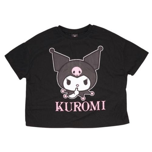 Tshirt Mc Crop Negra Kuromi
