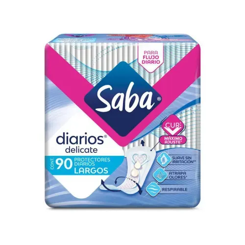 Protectores Diarios Saba Delicate Largos - 90 piezas
