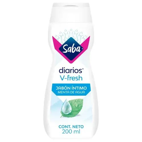 Jabón Íntimo Saba V-Fresh para limpieza y frescura de tu zona intima - 200 ml