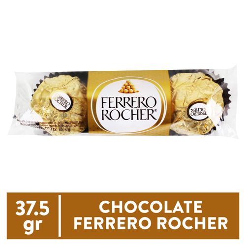 Chocolate Ferrero Rocher 3 Piezas - 37.5 g