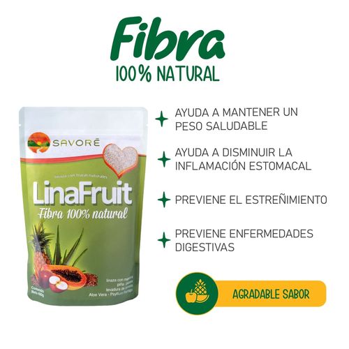 Fibra Natural Linafruit Savoré a base de linaza y frutas - 400 g-Precio indicado por fibras