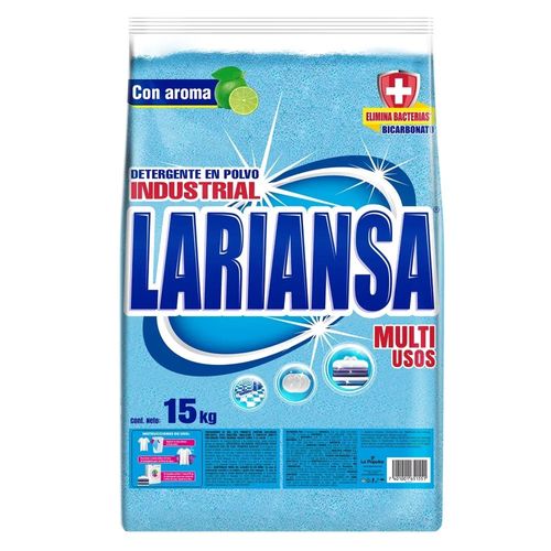 Detergente en polvo Lariansa con bicarbonato bolsa - 15 kg