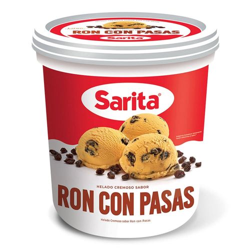 Helado Sarita sabor ron con pasas - 500 g
