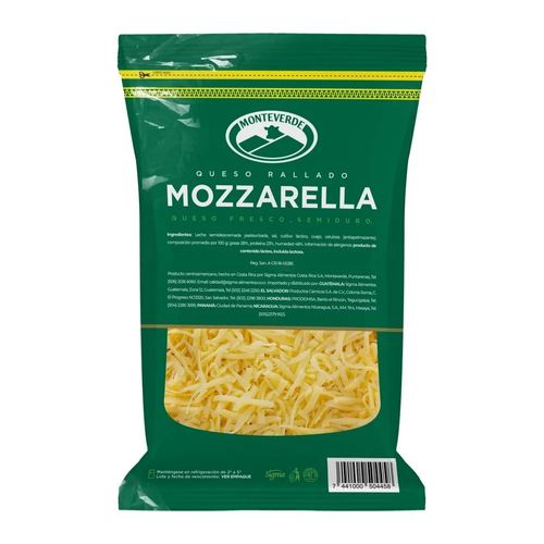 Queso Mozzarella Monteverde Rallado - 227 g