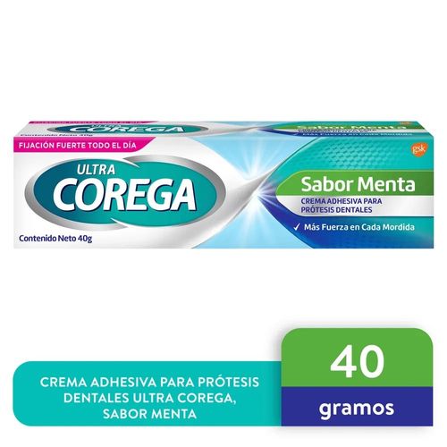Corega Ultra Crema Menta 40gr 1ea-Precio indicado por acce protesis dental
