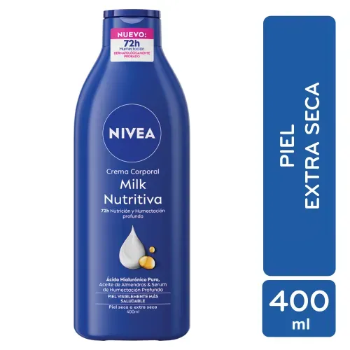 Crema Corporal Nivea Humectante Body Milk Nutritiva -400 ml