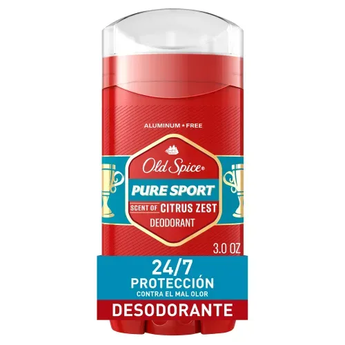 Desodorante Old Spice Hombres Sin Aluminio Pure Sport - 3 oz / 85 g