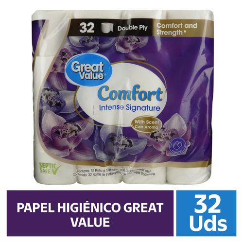 Papel Higienico Great Value 2ply 32 Unidad