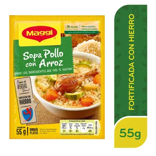 Sopa Maggi De Pollo Con Arroz Sobre - 55 g