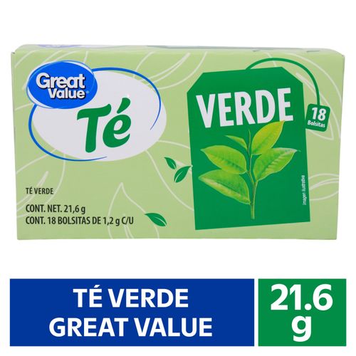 Té Verde Great Value 18 Uds -21.6 g