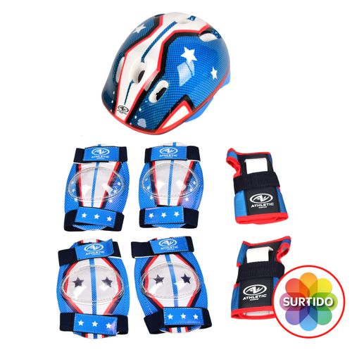 Set Kids De Casco y Protectores Aw 7 Pzs