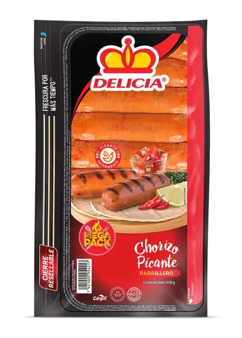 Chorizo Delicia Parrillero Picante - 1038 g