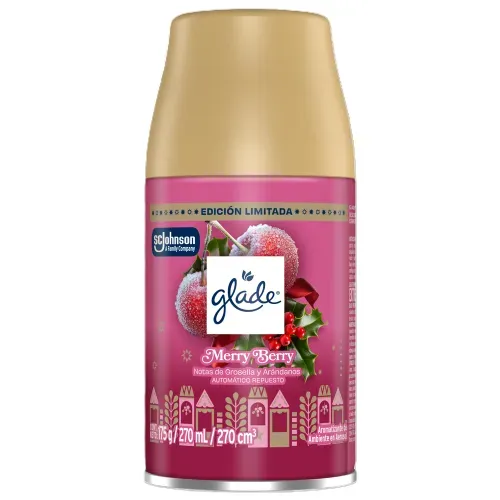 Aromatizante Glade Automático en Aerosol Merry Berry Repuesto- 175 g